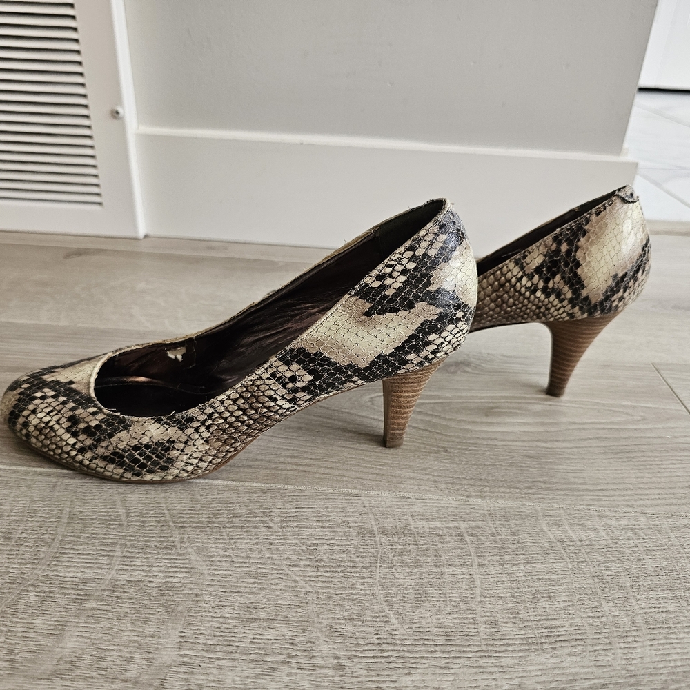 Snakeskin Patterned Women's Heels